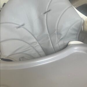 Gray Quilted Leather high chair
